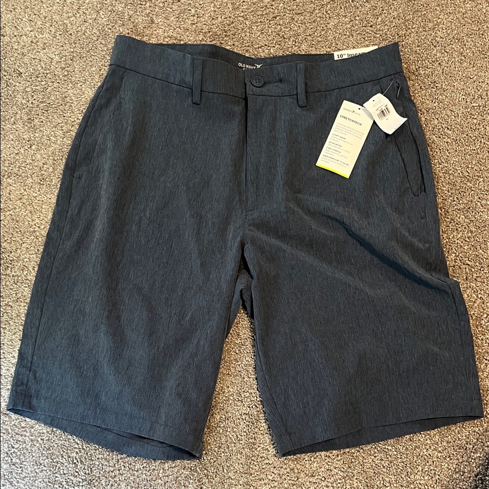 Old Navy Men's Dark Blue Stretch Tech Shorts